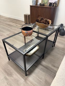 IKEA glass coffee table