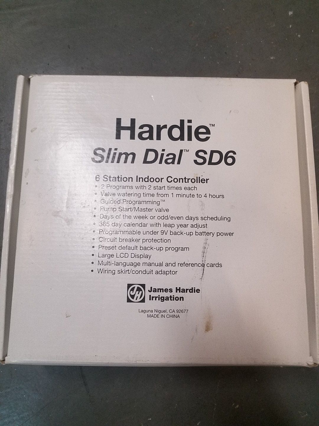 Hardie slim Dial 6 station controler sprinkler system.