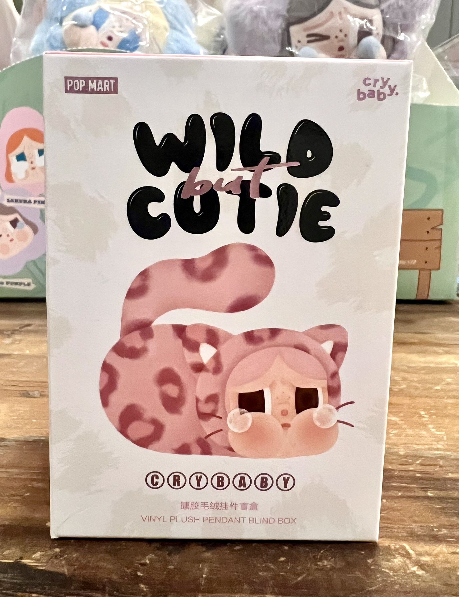 Pop Mart Wild Cutie Crybaby Vinyl Plush Pendant- Pink Cutie