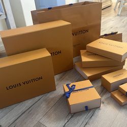 Louis Vuitton Boxes And Shopping Bag
