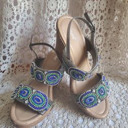 Nicole Beaded Platforms