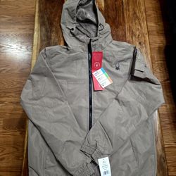 Spyder Men's Tan Zip-up Hooded Jacket