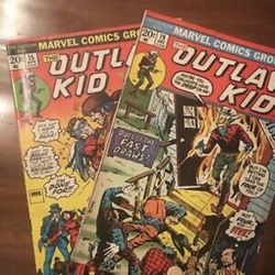  2 comics.  THE OUTLAW KID #15 and #19. MARVEL COMICS. Good.