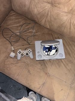 PlayStation 1 with Controller and Game
