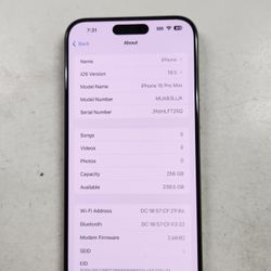 Iphone 15 pro Max 256gb (At&t Only)