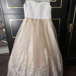 Champagne Flower Girl Dress