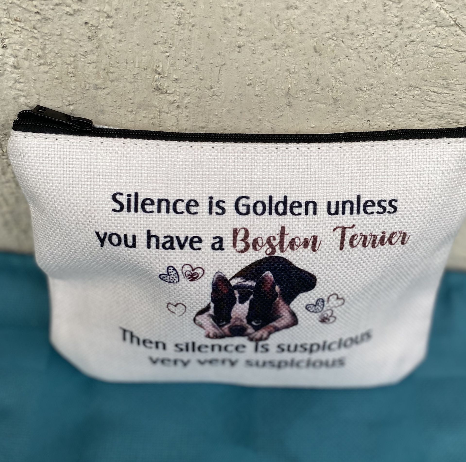 Boston Terrier Makeup Bag