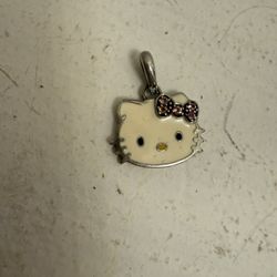 Hello Kitty Sterling Silver And Enamel Charm 