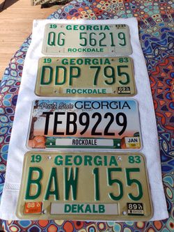 4 GA Plates. Great For Car Garage Or Man Cave!