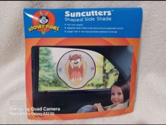 Vintage Looney tunes Tasmanian Devil suncutters side window shade