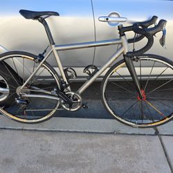 53cm Titanium Alchemy Eros road bike Dura ace di2