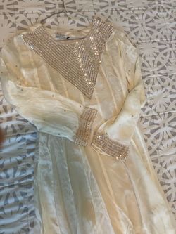White Embellished Anarkali Dress