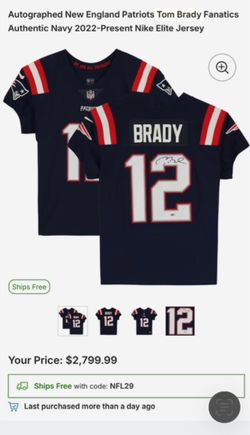 Tom Brady autographed jersey