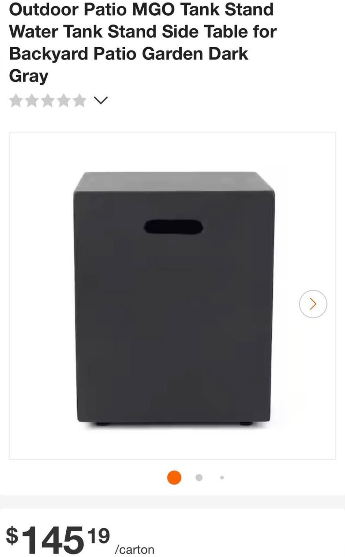 Outdoor Patio MGO Tank Stand Water Tank Stand Side Table for Backyard Patio Garden Dark Gray