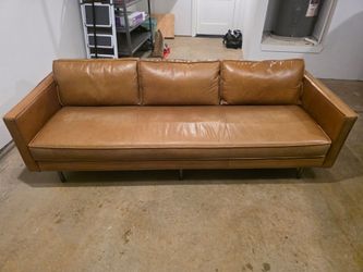 West Elm Leather Couch