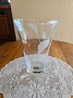 Mikasa Calla Lily Crystal Vase