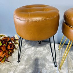 New Whiskey Brown Vanity Stools. 
