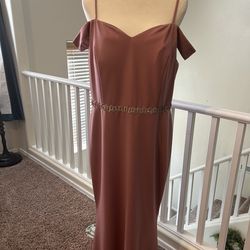 Maxi dress mauve color