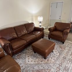 Natuzzi Leather Sofa and Chairs set