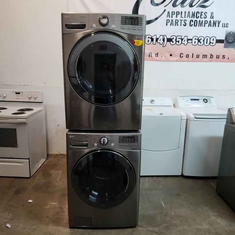 LG STACK SET WASHER AND ELECTRIC DRYER DELIVERY IS AVAILABLE AND HOOK UP 60 DAYS WARRANTY 