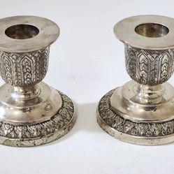 .925/427.7g Silver Candle Holder
