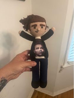 Crocheted Morrissey doll-adorable!