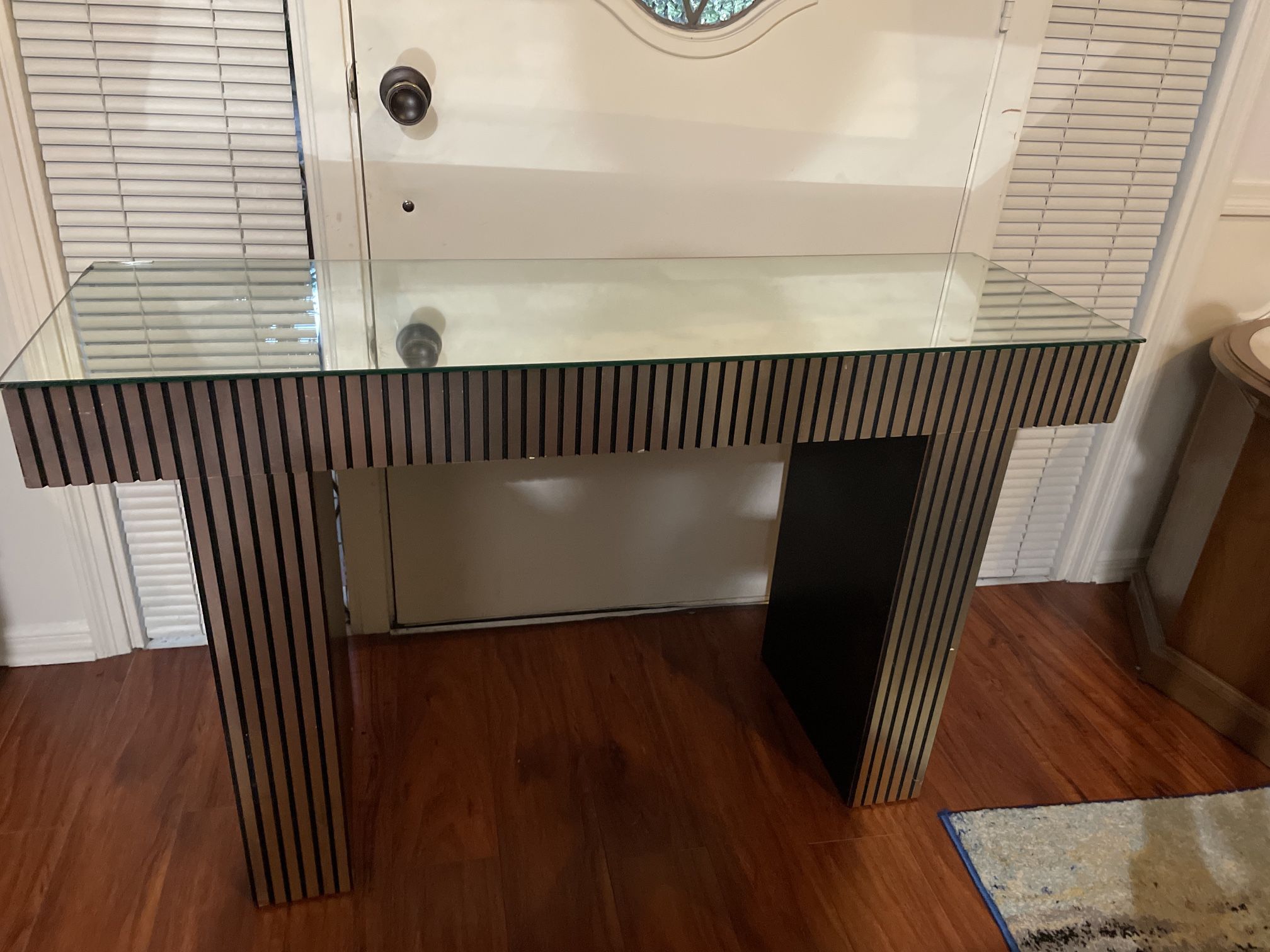 Vintage Mirrored Console Table