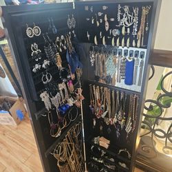 Mirror Jewelry Cabinet Armoire Organizer Wall