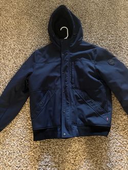 Levi's Navy Blue Hooded Bomber Jacket