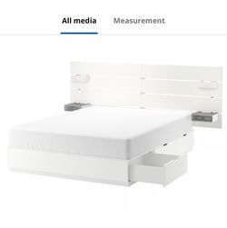 IKEA Nordli storage bed frame and headboard - Queen size