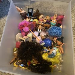 Box Filled With Lol Dolls