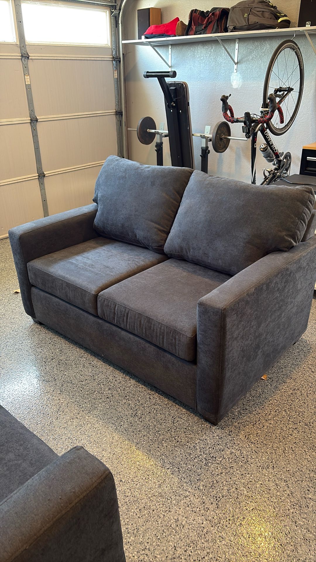 2 Piece Blue Sofa Set