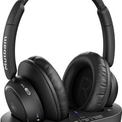 Wireless Headphones for TV, TV Headphones Wireless for Seniors - Bluetooth tv Headset with Transmitter & Charging Base, 65Hrs Battery, No Delay, Light