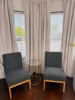 Two mid century accent chairs
