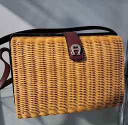 Etienne Aigner Rattan Shoulder Bag