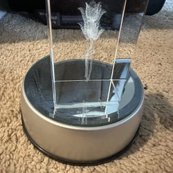 Cute Etched Crystal Floral Decor