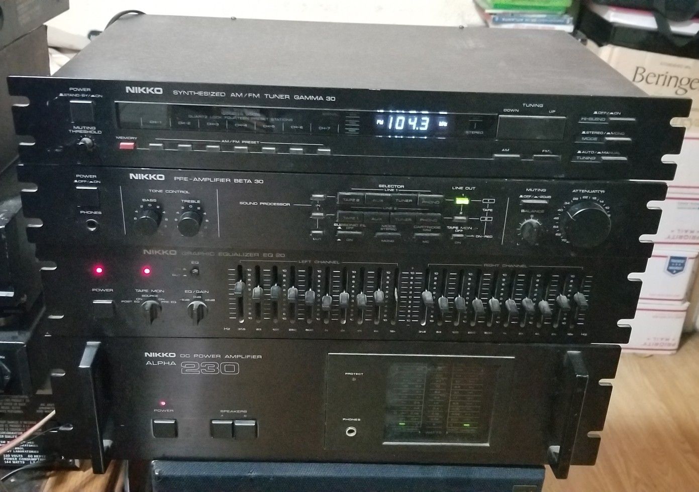 NIKKO ALPHA 230/Beta 30/Gamma 30/EQ 20 Stereo System - Working.