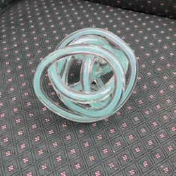 Smooth glass Knot Paperweight/abstract Art