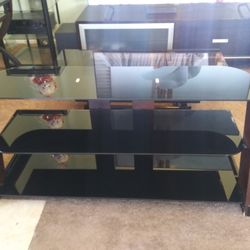 Ashley Glass And Wood Tv Stand 55 Wide 24 Height 