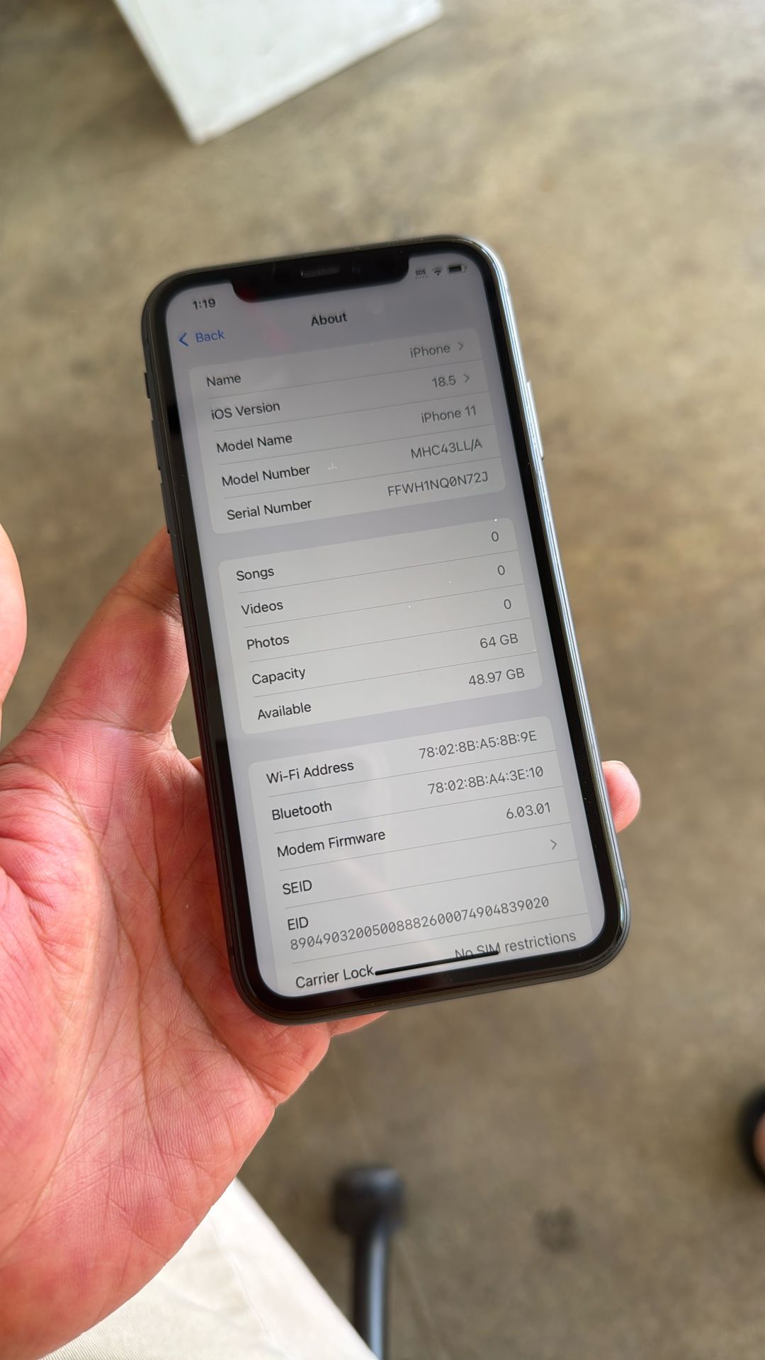 Apple iPhone 1164g Unlocked