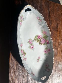 Vintage hand painted serving dish