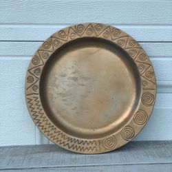Vintage Wilton Round Armetale Metal Tray 12”Large Pewter Metal Serving Platter
