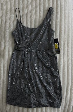 JUNK Apparel Silver Sequin Mini Dress