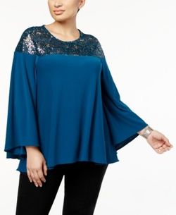 Alfani Womens Yoked Tunic Blouse