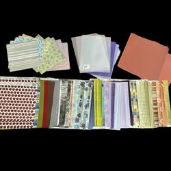 Lot of over 65 sheets of Scrapbooking paper 
