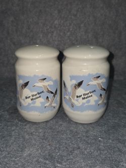 Bar Harbor Maine Ceramic Salt and Pepper Shakers
