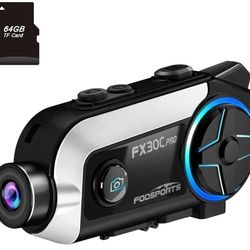 Fodsports FX30C Pro Motorcycle Helmet Bluetooth Headset With Camera