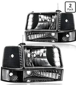 DimFlux LED DRL Headlights for 1(contact info removed) Ford F150 F250 F350 Bronco