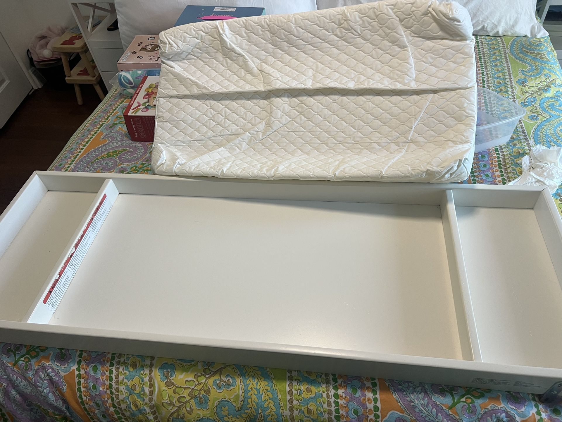 Pottery Barn Larkin Extra Wide Sw White Changing Table Topper (topper Only)