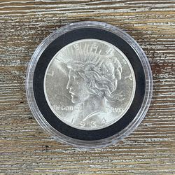 1934-p peace silver dollar coin Brilliant Uncirculated